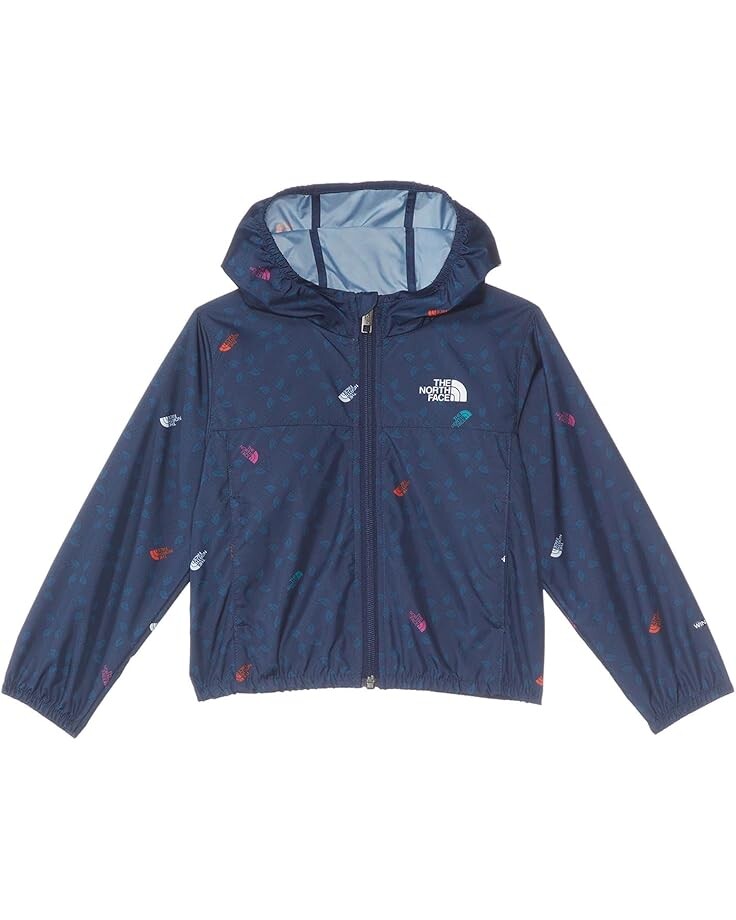 

Куртка The North Face Kids Never Stop Hooded WindWall Jacket, цвет Summit Navy TNF Shadow Toss Print