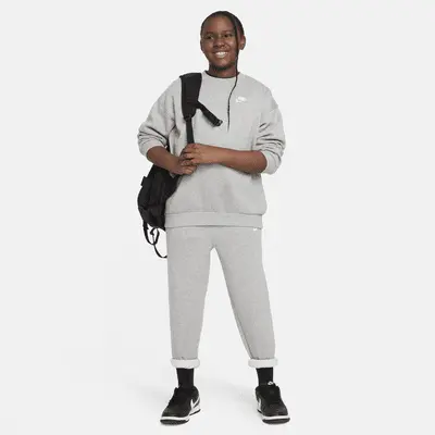 Толстовка Nike Sportswear Club Fleece, серый/белый — фото 4