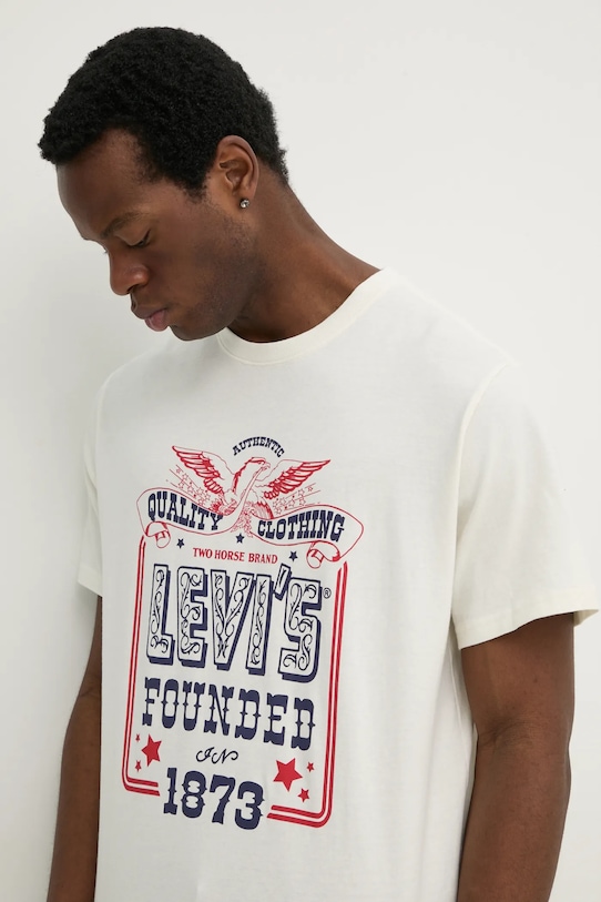 Футболка хлопковая SS Relaxed Fit Tee Levi'S, бежевый — фото 4