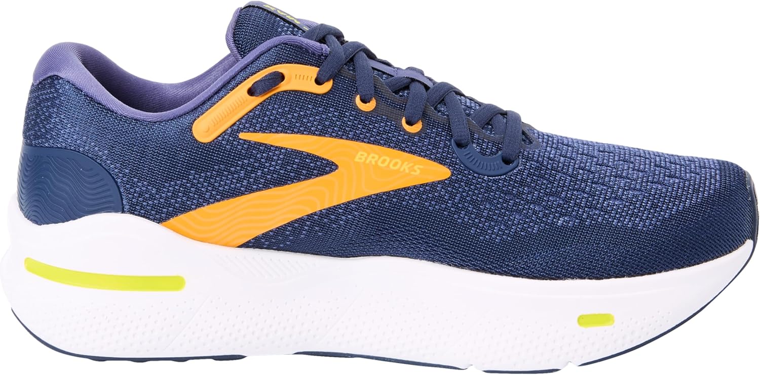 Мужские кроссовки Brooks Ghost Max Cushion для бега и ходьбы, нейтральная посадка, черный/синий — фото 4