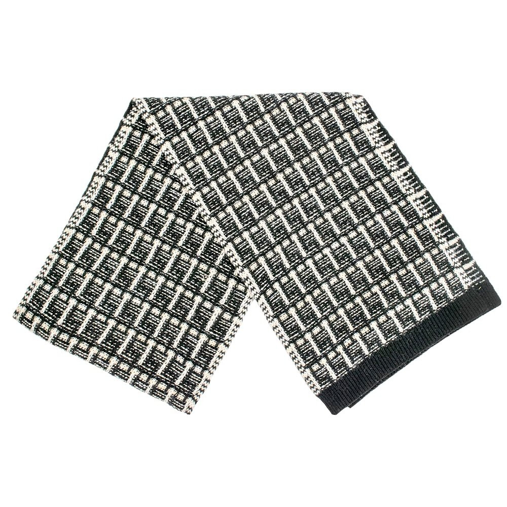 

Вязаный шарф из твида от Peter Glenn (женский), Black Mix