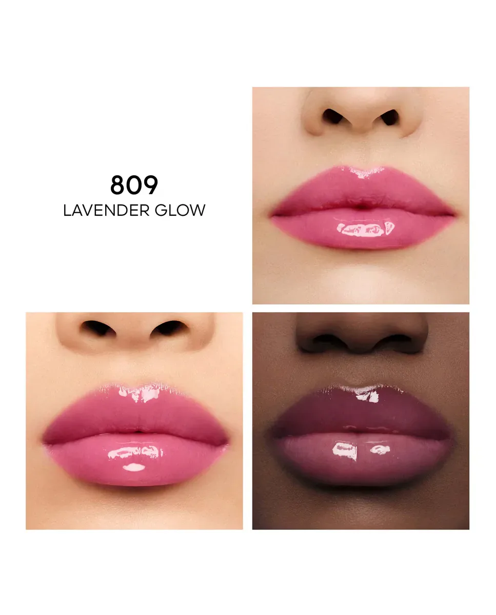 KissKiss Bee Glow Oil Масло для губ с цветом, обогащенное медом, 92% натурального происхождения Guerlain, Lavanda 809 — фото 4