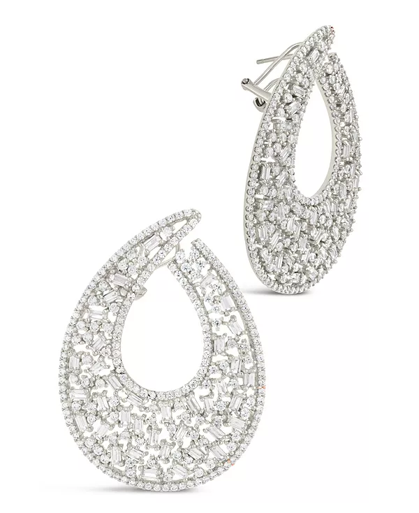 

Крупные серьги-гвоздики Paige с кубическим цирконием Sterling Forever, silver