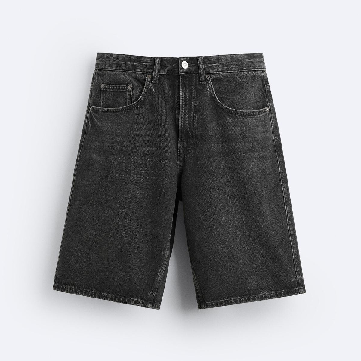 

Шорты Zara Baggy-fit Bermuda, черный