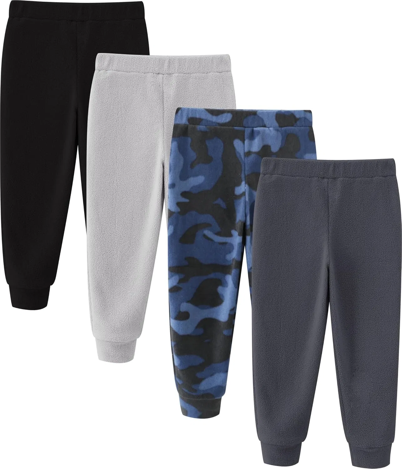 JARMAKO Теплые флисовые штаны для мальчиков 2-6 лет, Magnet/Black/Grey/Ocean Camo