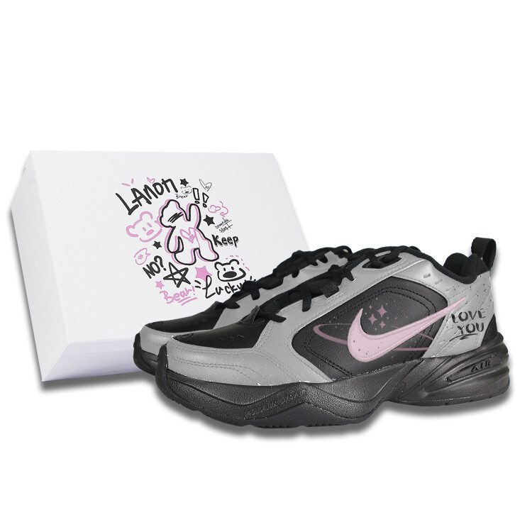 

Кроссовки Air Monarch 4 Chunky унисекс с низким верхом розового цвета Nike, черный
