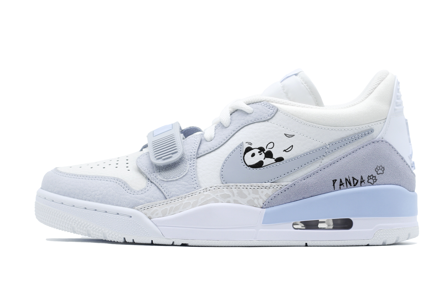 

Jordan Легкие баскетбольные кроссовки Legacy 312 Low 'Glacier Blue' с технологией Lazy Panda Cushioning, низкие, винтажные, мужские, бело-серые