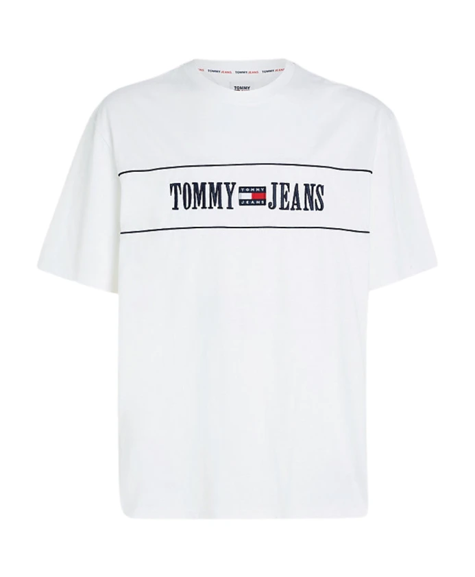 

Белая хлопковая футболка из архива скейтбордов Tommy Jeans, белый
