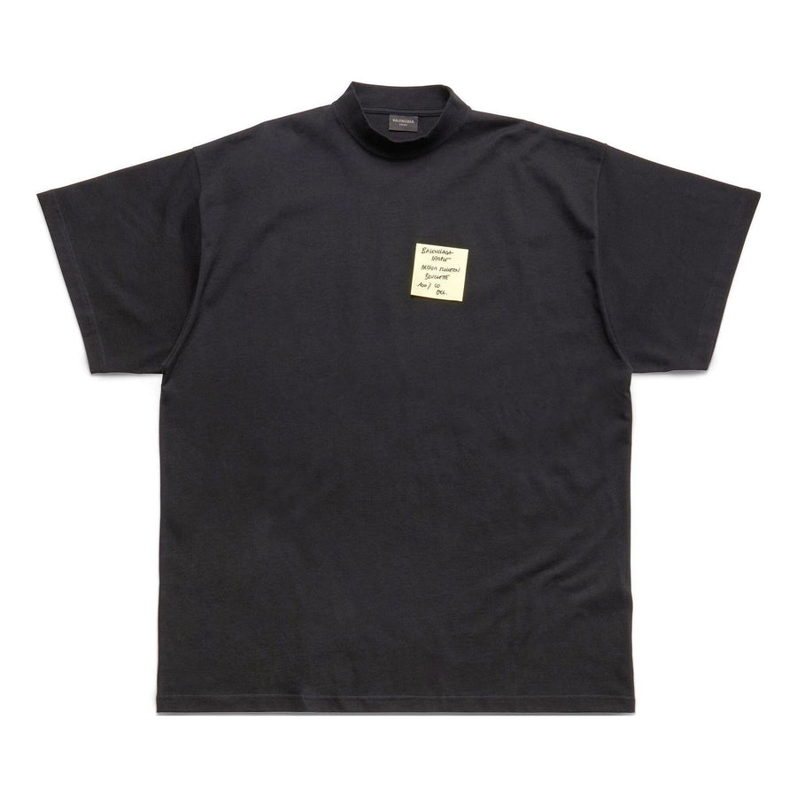 

Футболка Balenciaga Post It T-Shirt Oversized 'Washed Black', черный