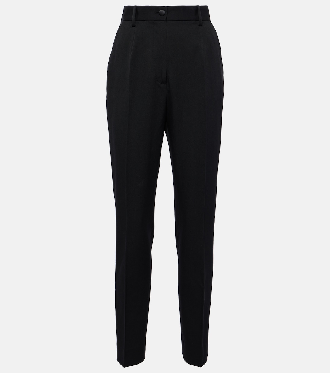 

Узкие брюки из шерсти и шелка с высокой талией Dolce&Gabbana, Nero