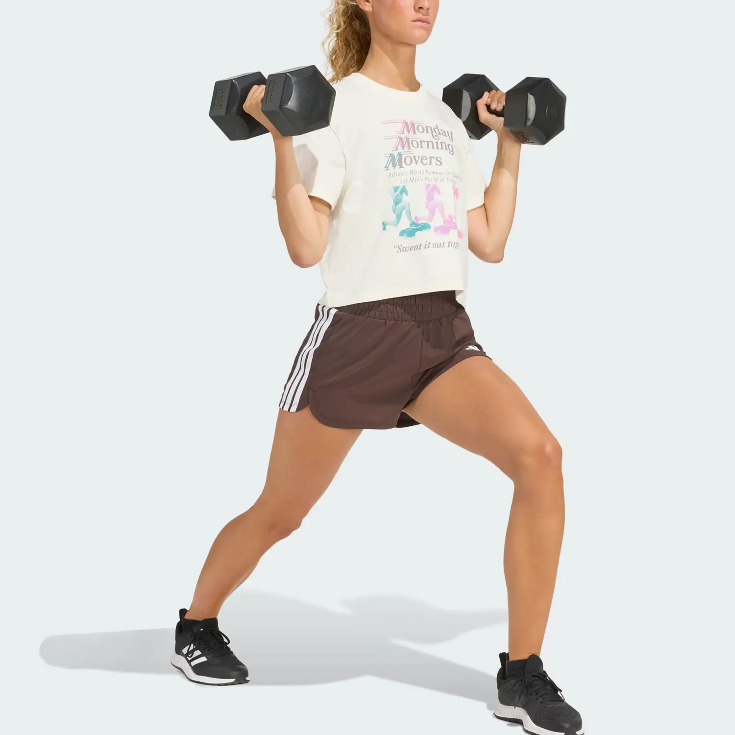 Футболка Les Mills SS25 женская Adidas, Ecru — фото 4