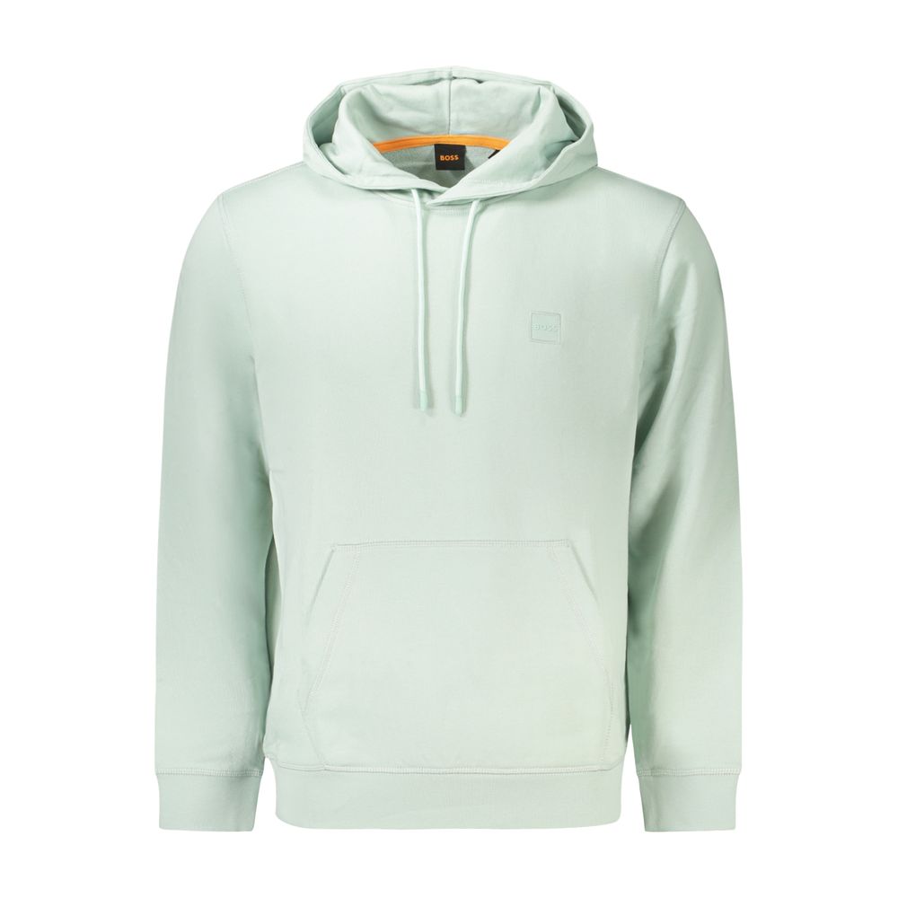 

Зеленый хлопковый мужской свитер Hugo Boss