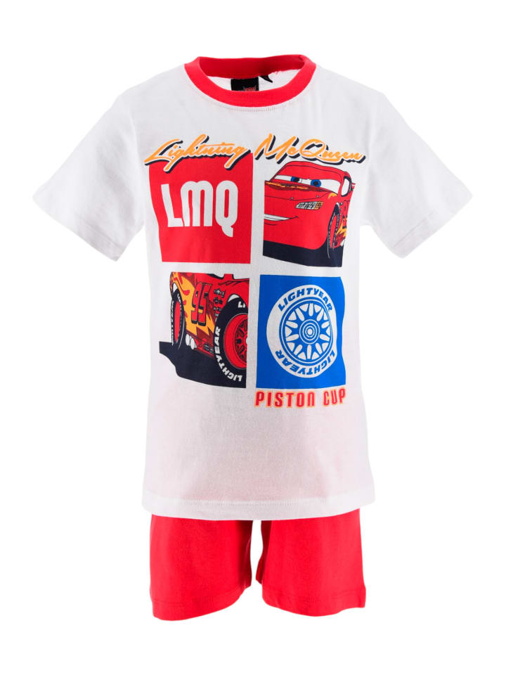 

Короткая белая пижама Disney Cars