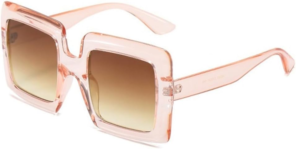 

Винтажные солнцезащитные очки большого размера с градиентным переходом цвета для женщин, леопардовый коричневый, защита от УФ-излучения UV400, для мужчин, стильные розовые MTZJH, Tea Tea