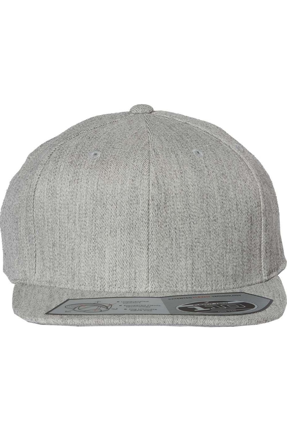 

Кепка Flexfit 110 с плоским козырьком Snapback, цвет heather grey