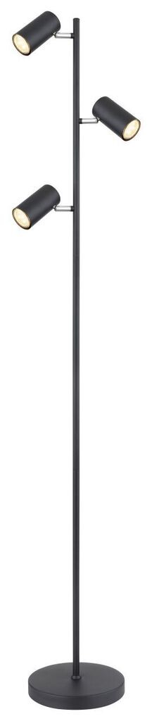 

Торшер Globo Lighting металл черный матовый, металл черный матовый, ДхШхВ: 250х230х1540мм, длина кабеля 1800мм, без 3х светодиодов GU10 5Вт 230В., серый
