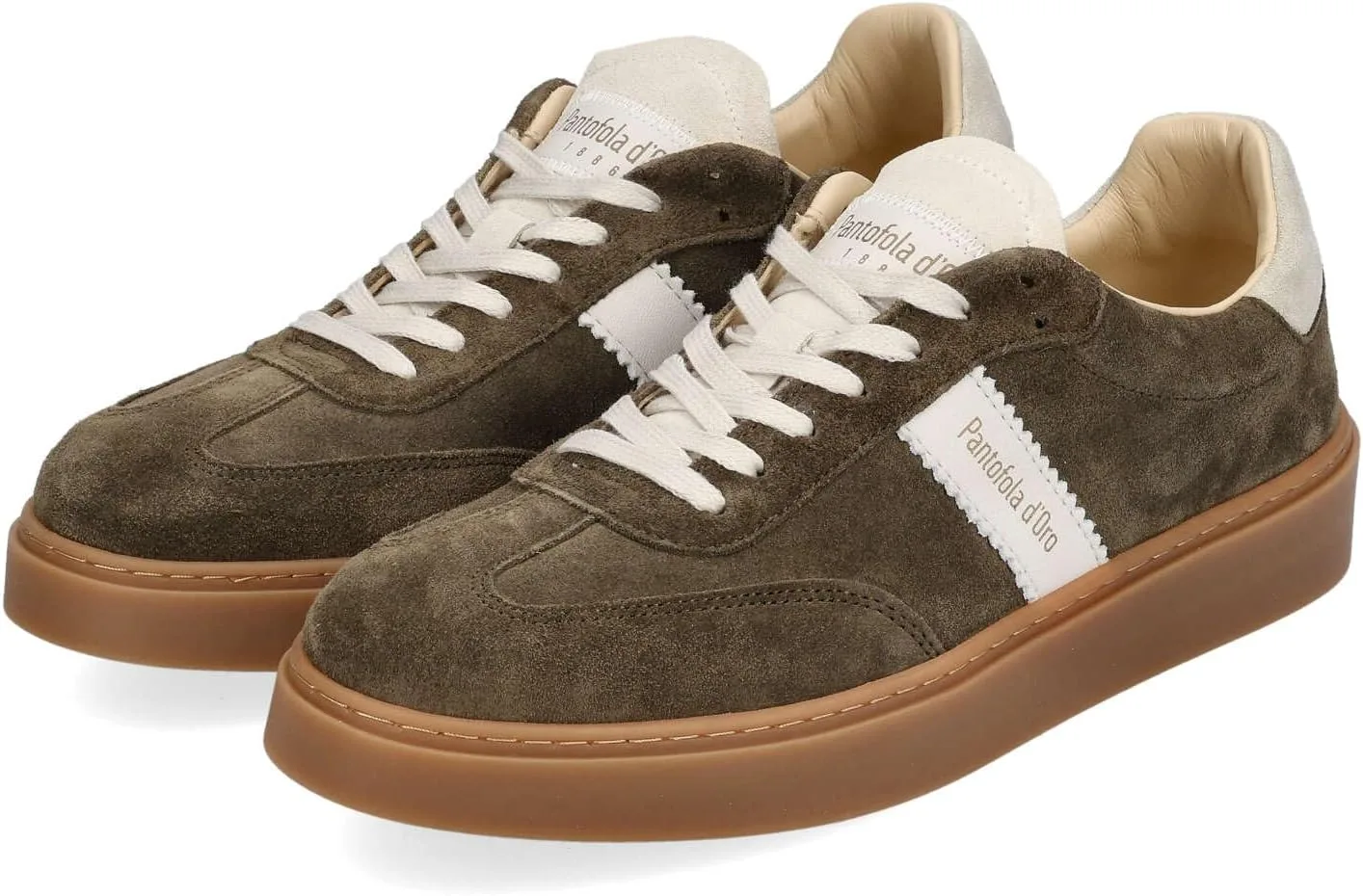 Кроссовки Pantofola d'Oro Argentario Low Green/Off White Размер EU 43, Green Off White, белый/зеленый — фото 2
