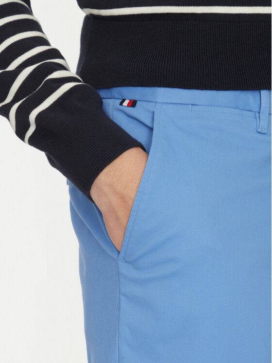 Шорты из ткани обычного кроя Harlem MW0MW23568 Tommy Hilfiger, голубой — фото 4