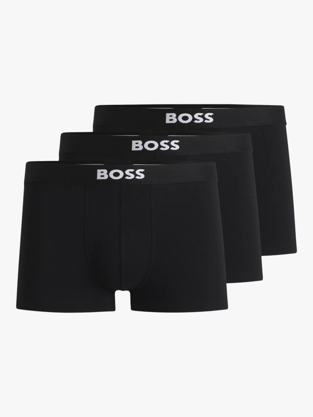 

Плавки с эластичным хлопчатобумажным поясом с логотипом HUGO BOSS, черный