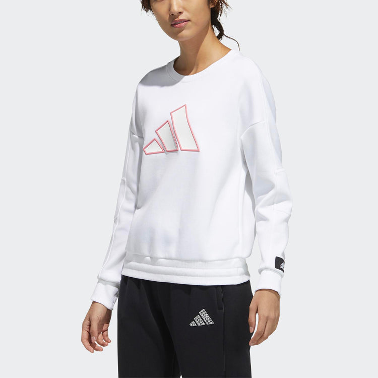 Худи (WMNS) adidas Str Sweat Loose Athleisure Casual Sports Round Neck Pullover Knit White Hoodie — фото 3