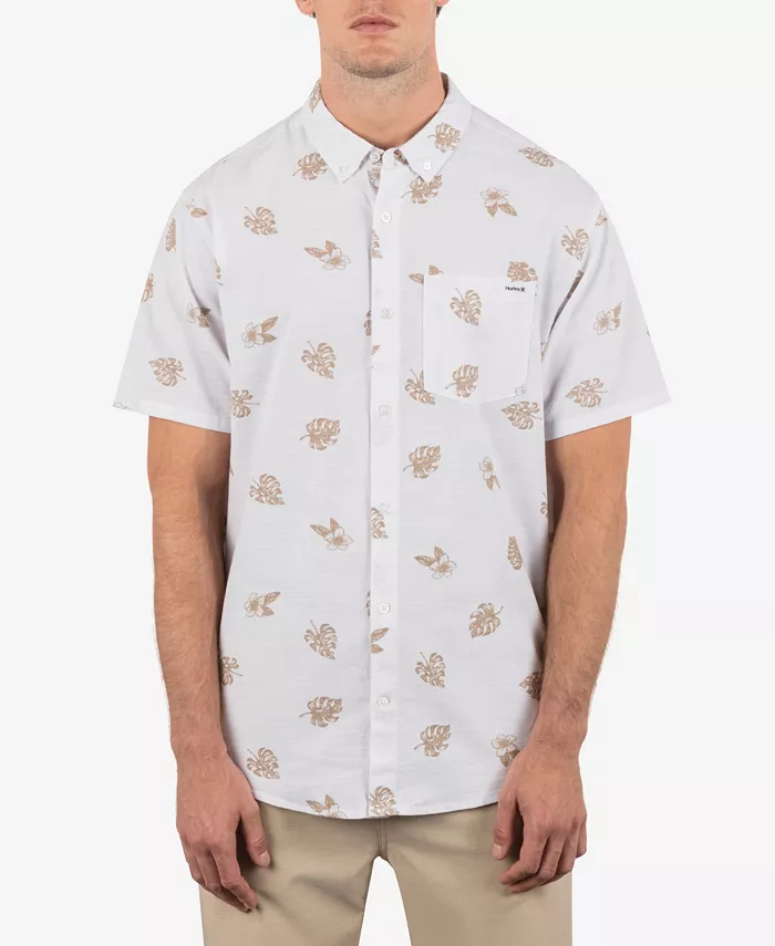 

Мужская рубашка с коротким рукавом Oao Stretch Print Hurley, коричневый/бежевый