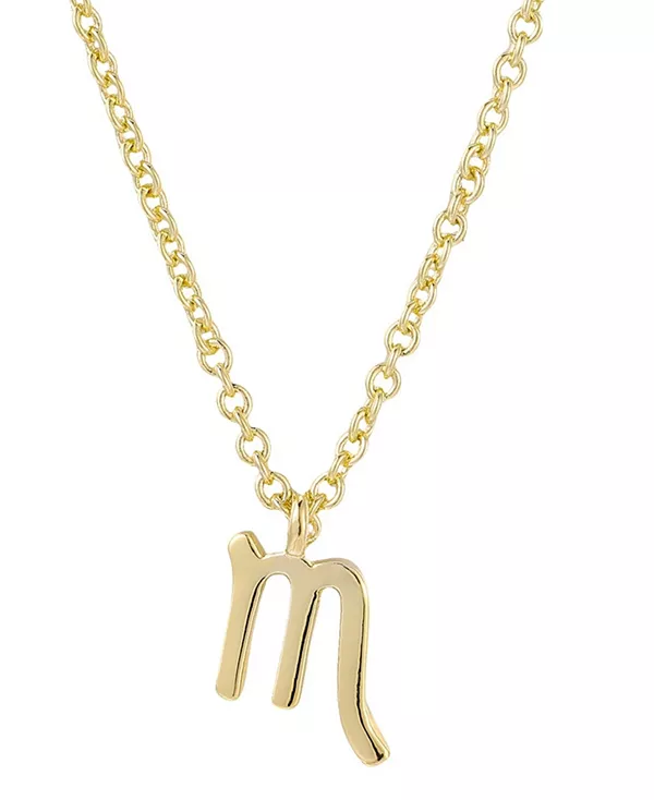 

Позолоченное колье со знаком зодиака Adornia, gold-scorpio