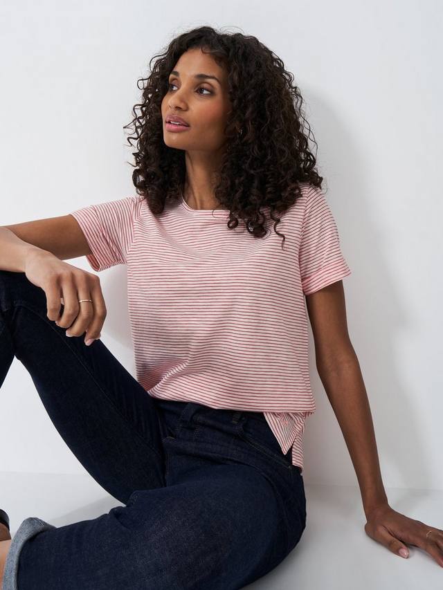 

Футболка perfect crew в полоску slub Crew Clothing, цвет White/Red