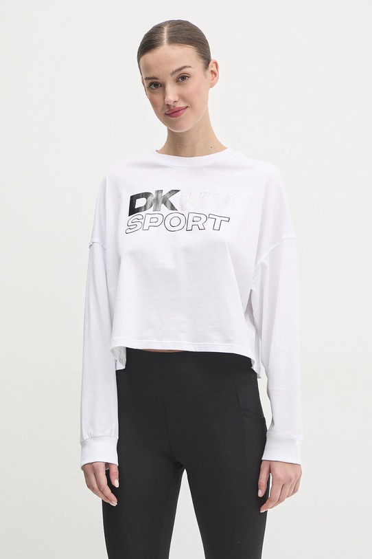 

Лонгслив хлопковый Dkny, белый