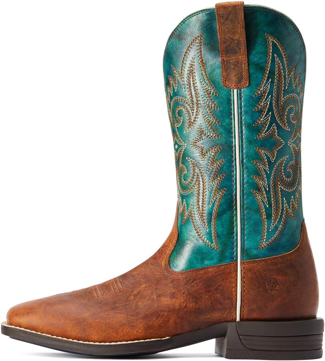 Мужские вестерн-бутсы ARIAT Wild Thang, зеленый/коричневый — фото 2