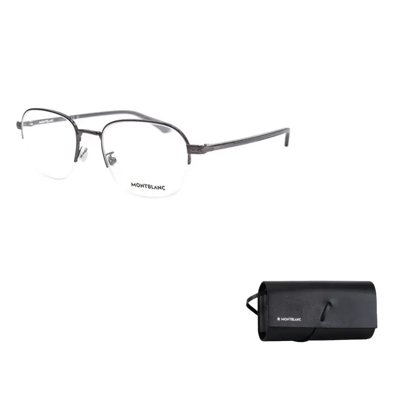 

MONTBLANC Спортивная овальная оправа для очков Alloy Oval, Gunmetal