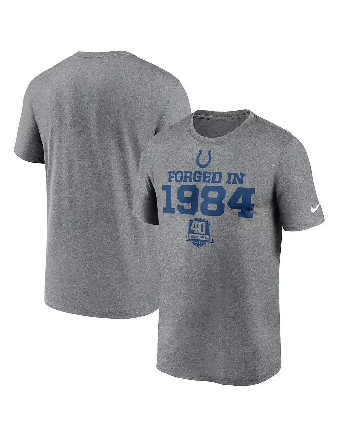 

Мужская футболка Heather Gray Indianapolis Colts 40th Anniversary Legend Performance Nike