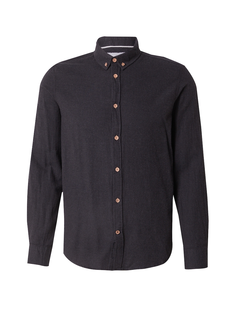 

Рубашка на пуговицах классического кроя Kronstadt Johan Diego, черный