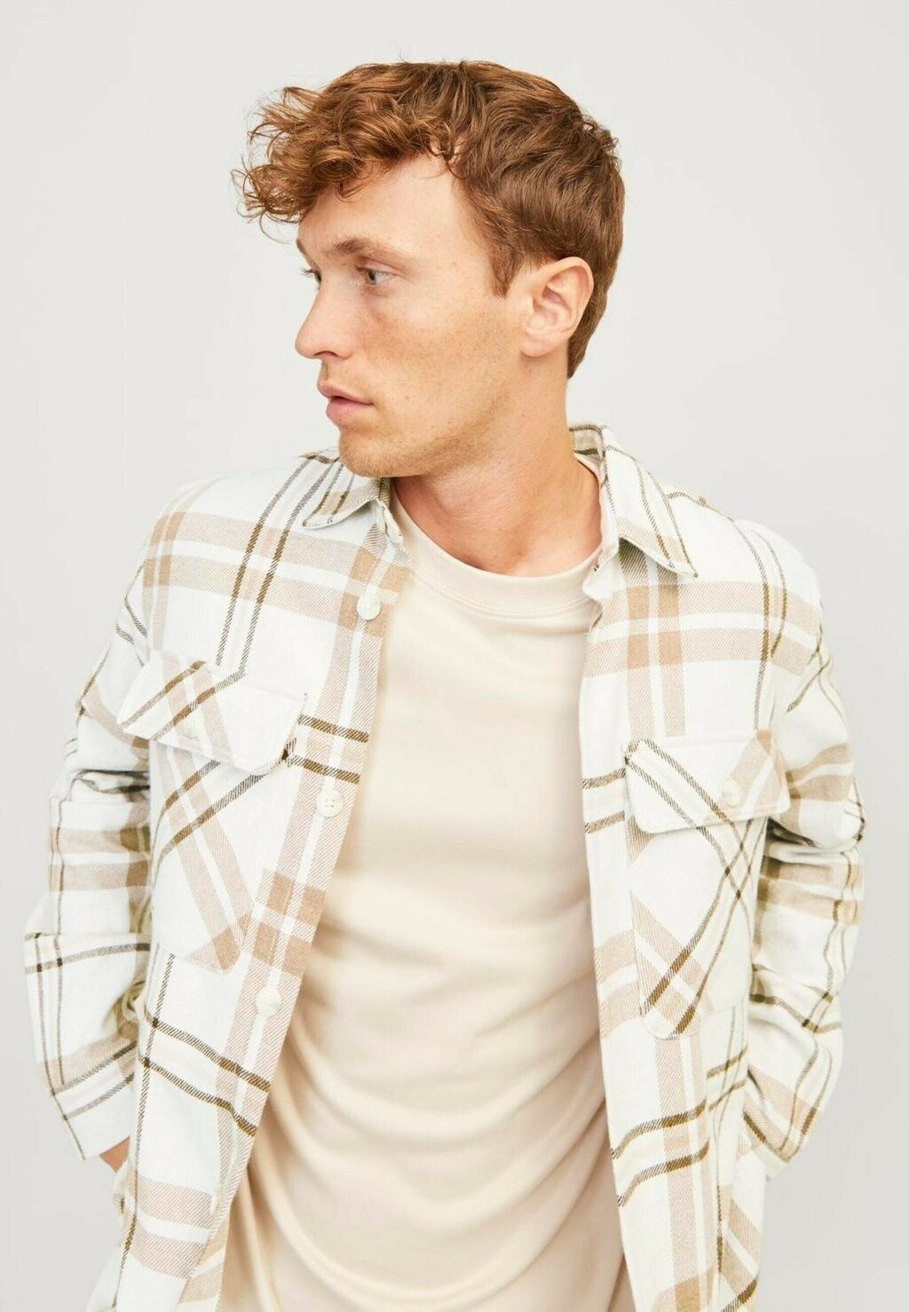 

Летняя куртка Jack & Jones, бежевый