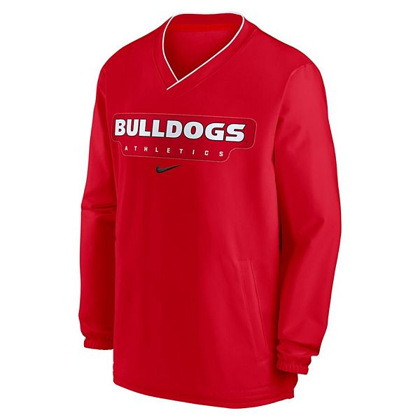 Мужской красный ветрозащитный пуловер georgia bulldogs 2024 sideline Nike — фото 3