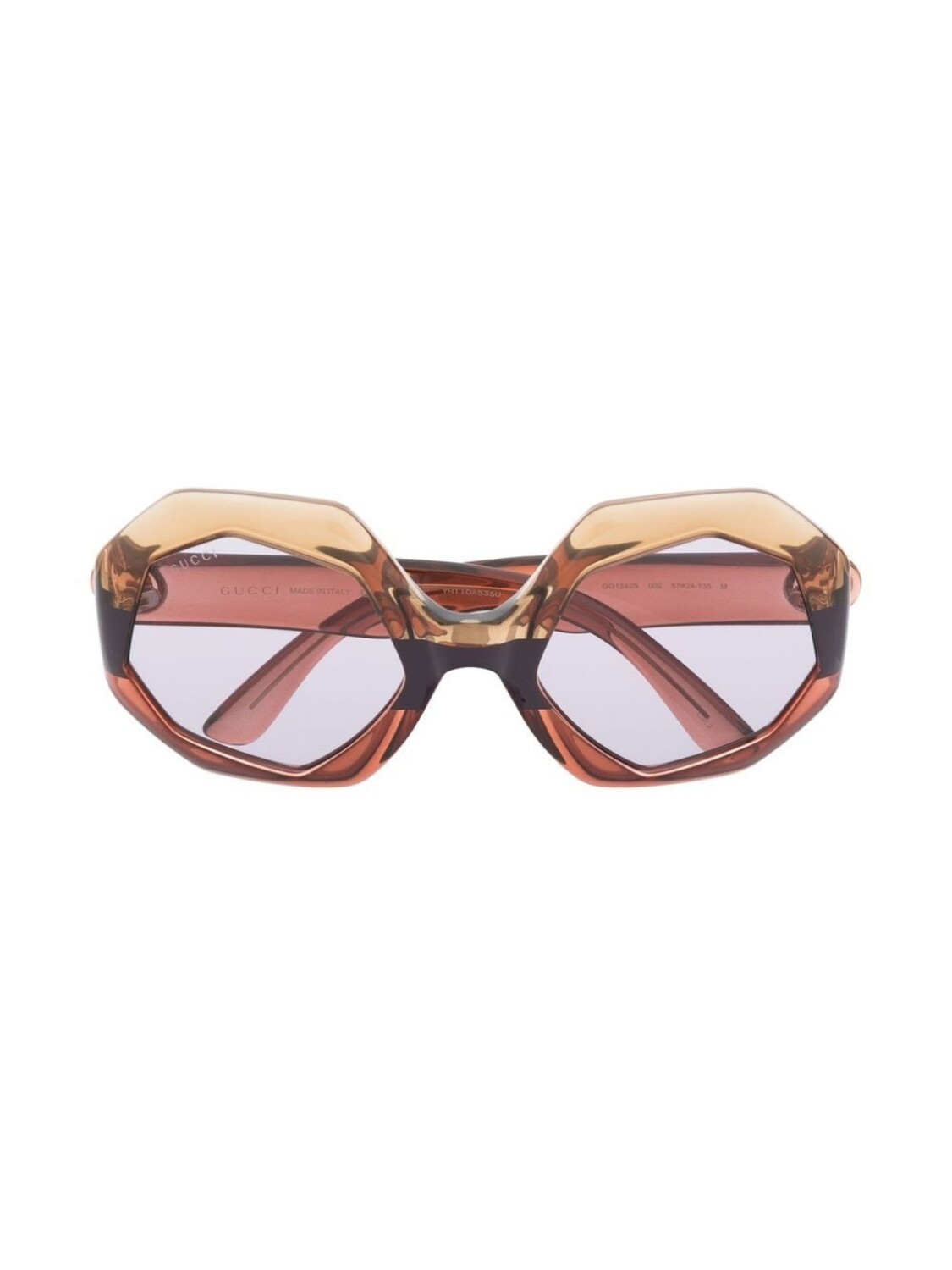 

Gucci Eyewear солнцезащитные очки в геометричной оправе с логотипом, розовый