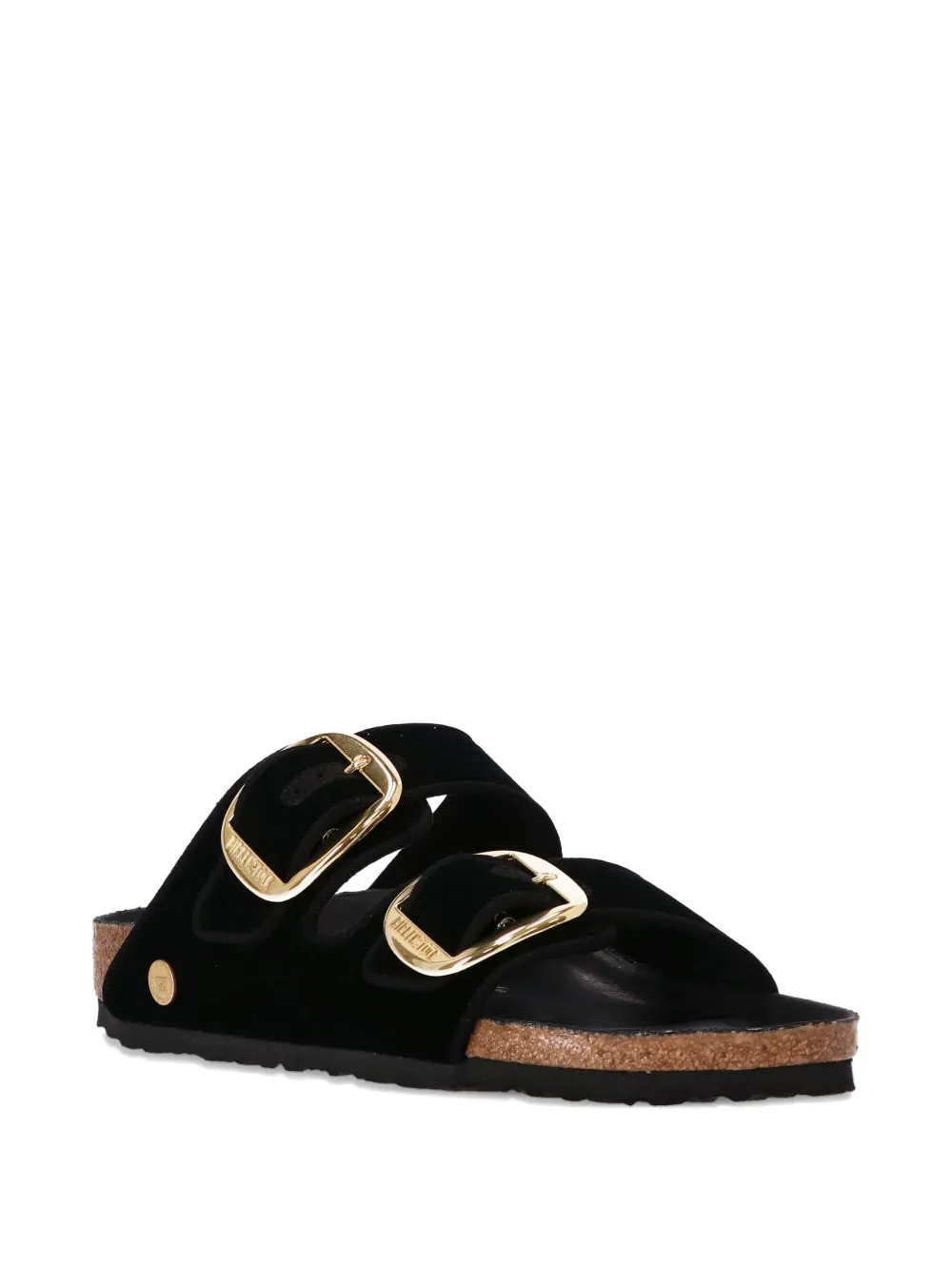 Бархатные сандалии с двумя пряжками BIRKENSTOCK, черный — фото 2