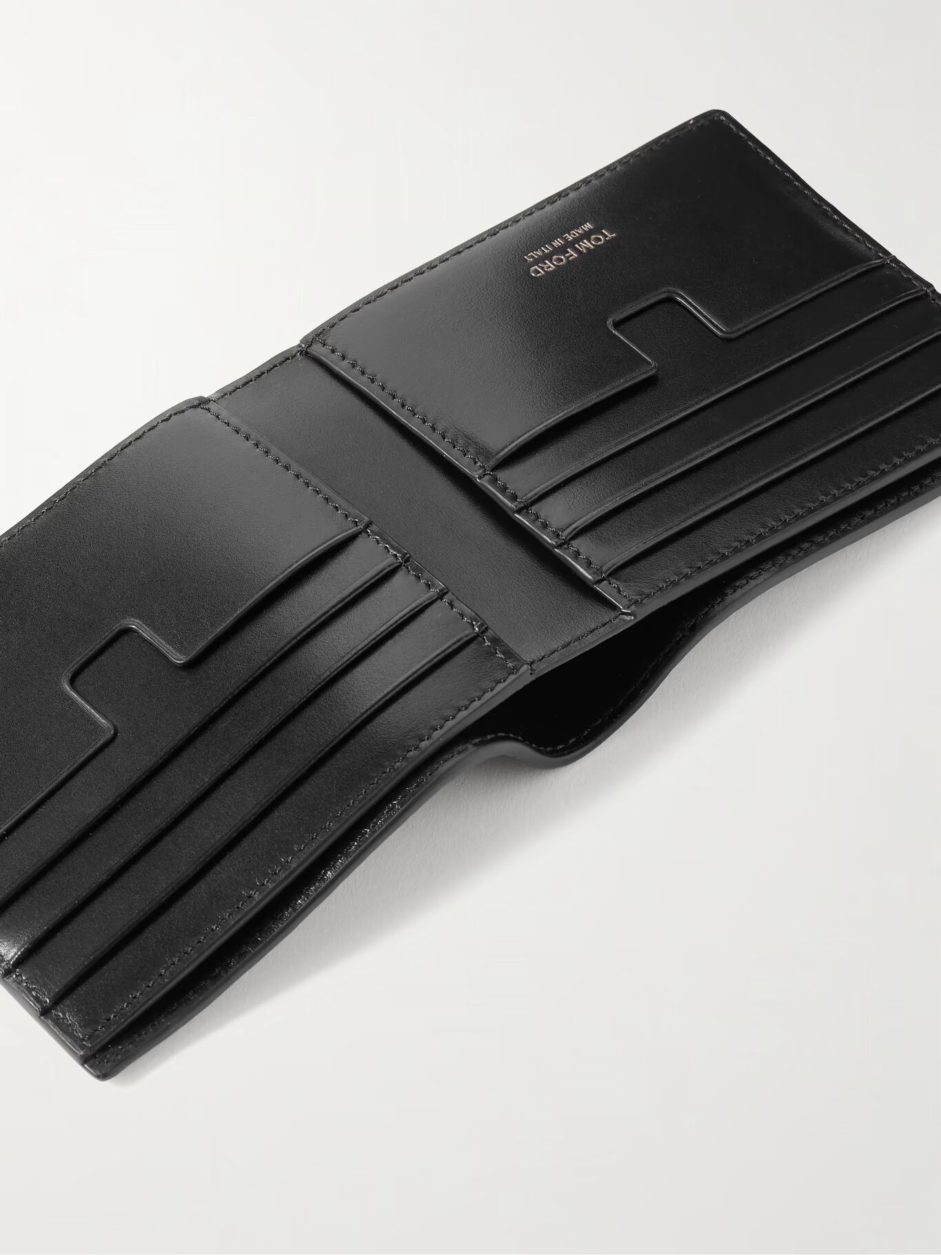 

Кожаный кошелек с эффектом змеиной кожи TOM FORD, черный