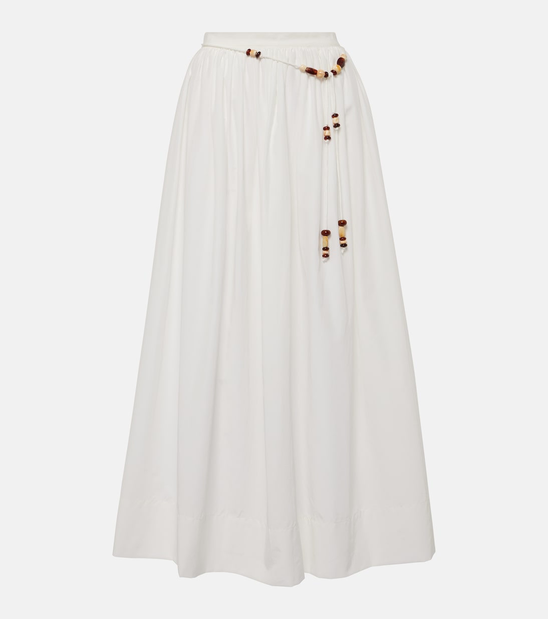 

Юбка макси из шелка и хлопка x Monikh Oliveria Faithfull, Solid White