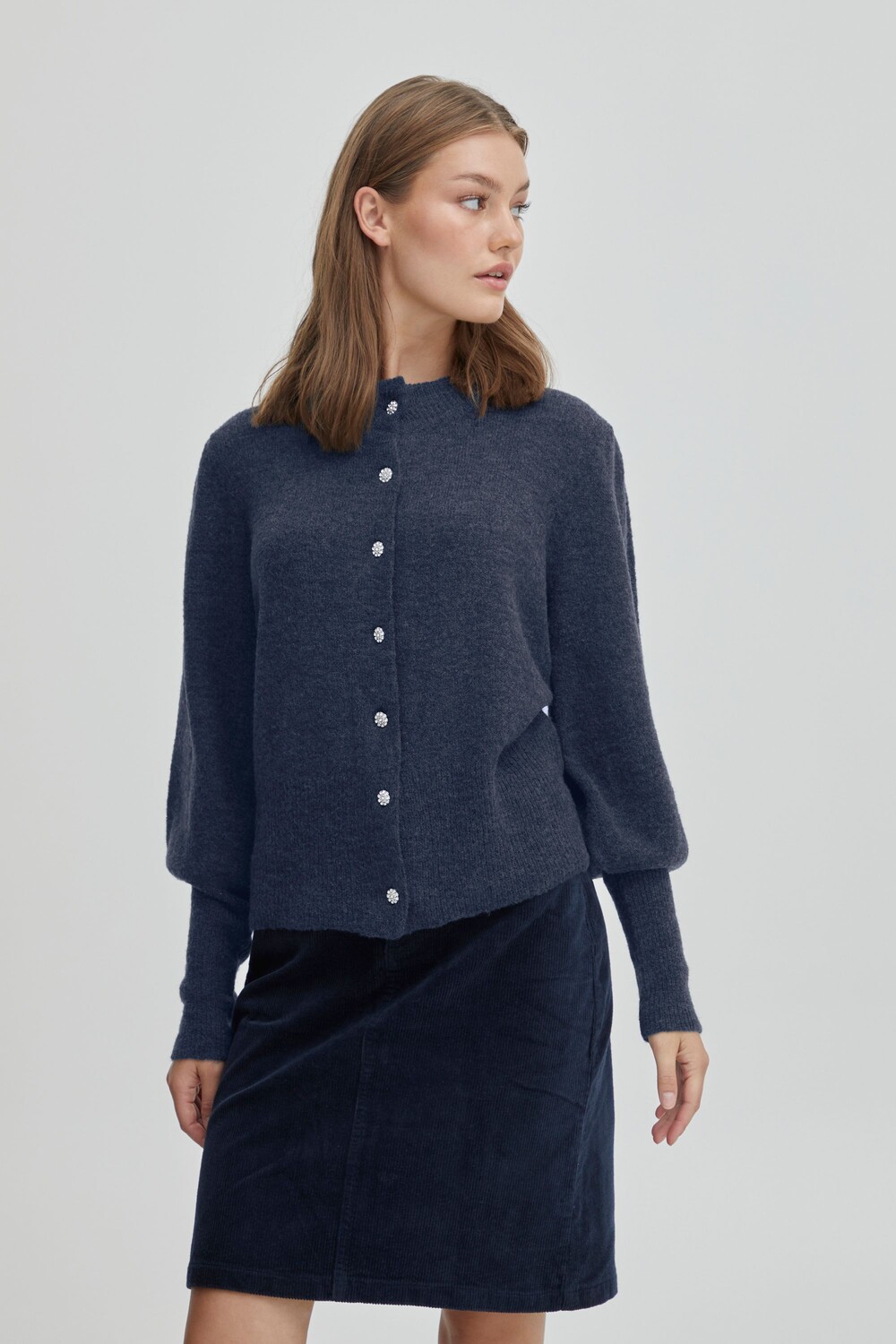 

Кардиган PULZ Jeans Strickjacke PZASTRID LS 50206914, синий