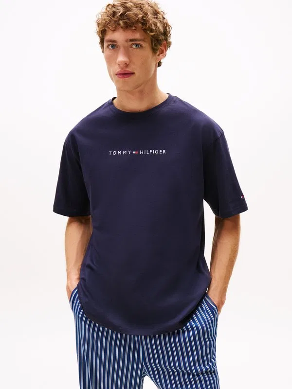 Оригинальная футболка с логотипом, пижамная майка Tommy Hilfiger, Desert Sky