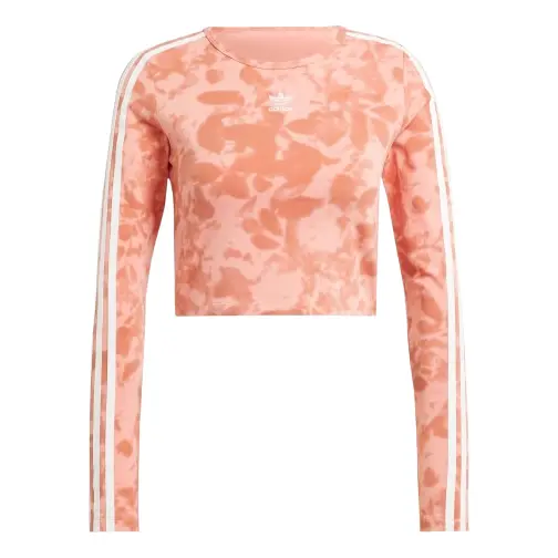 

(WMNS) Укороченный топ Adidas с тремя полосками, азиатский размер, 'Wonder Clay Magic Earth'