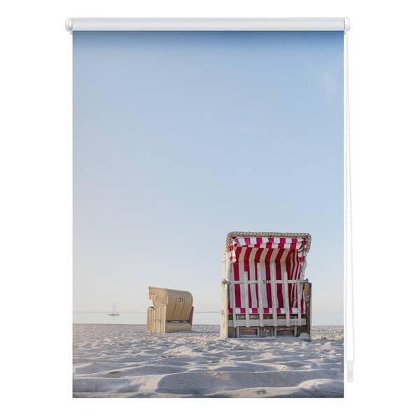 

Рулонные шторы Lichtblick Strandkorb, 100x150x6 см цвет blau/beige