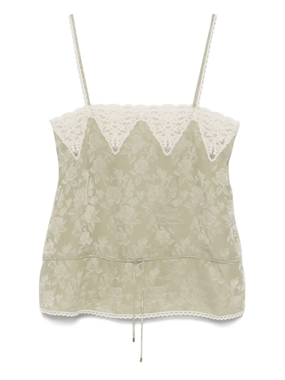 

Жаккардовый топ с цветочным узором CHLOÉ, зеленый