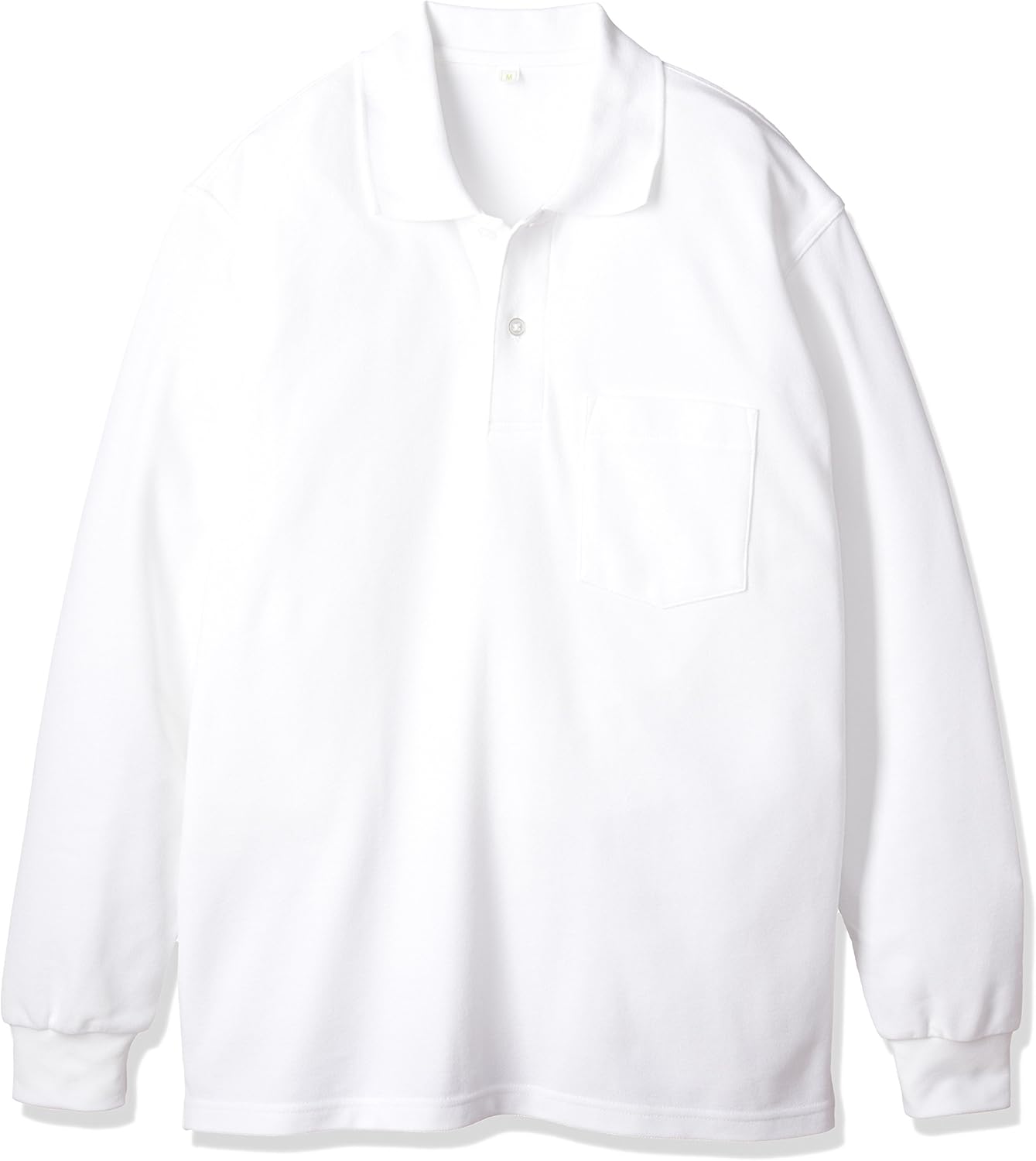 

Мужская рубашка-поло с длинным рукавом Catch, белая, однотонная LB476051 Белый