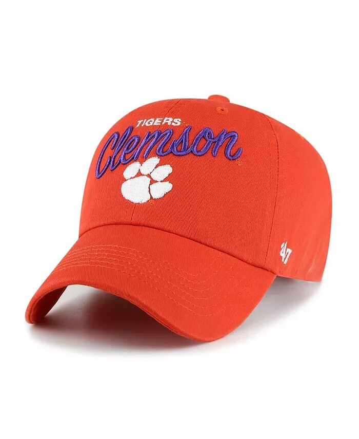 

Женская оранжевая шапка Clemson Tigers Phoebe Clean Up Adjustable '47 Brand