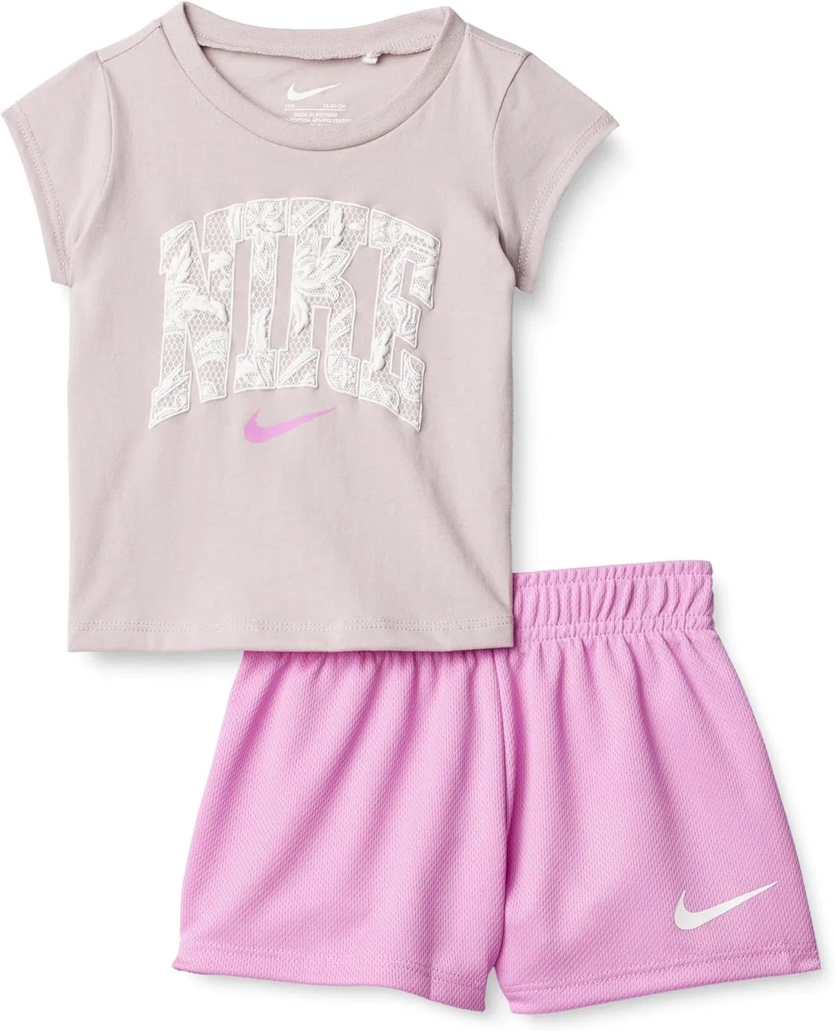 Детский спортивный комплект Nike, 2 предмета, Light Magenta/White
