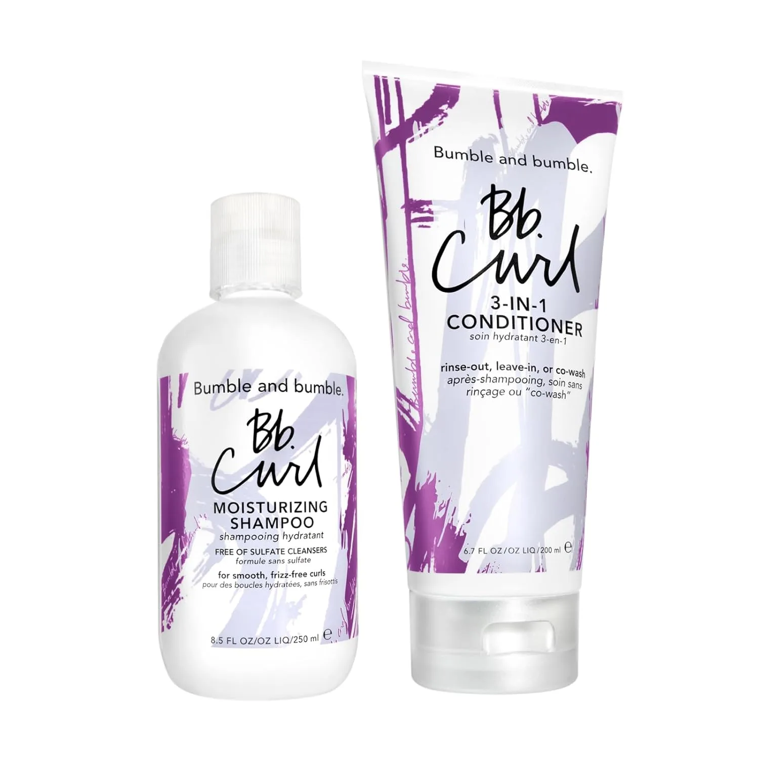 Набор Bumble and bumble Curl Moisturizing Shampoo и Curl 3-in-1 Conditioner для увлажнения и контроля завитков 251 мл; 198 мл Bumble And Bumble., pink