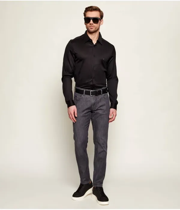 Рубашка slim fit Emporio Armani, черный — фото 2