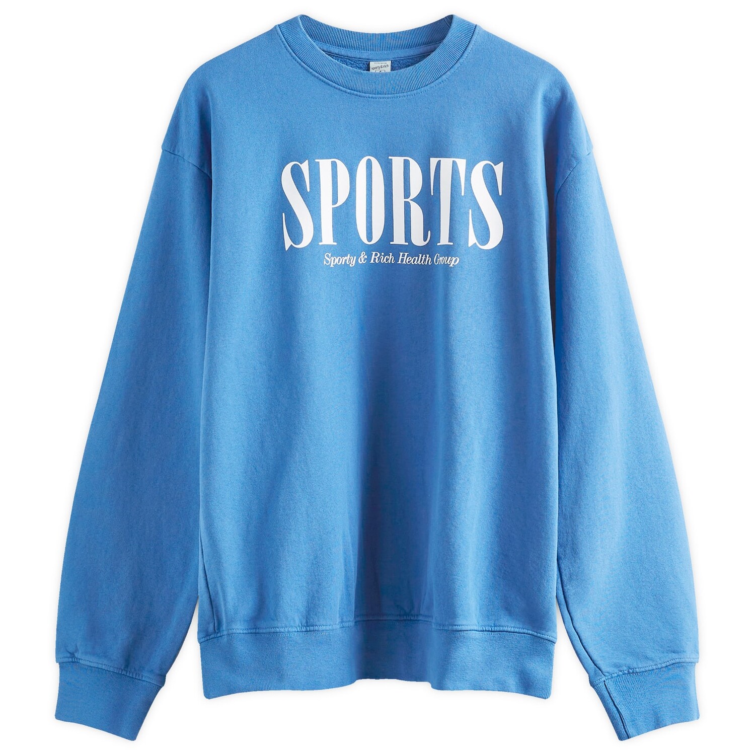 

Толстовка Sporty & Rich Sports Sweatshirt, цвет Imperial Blue & White