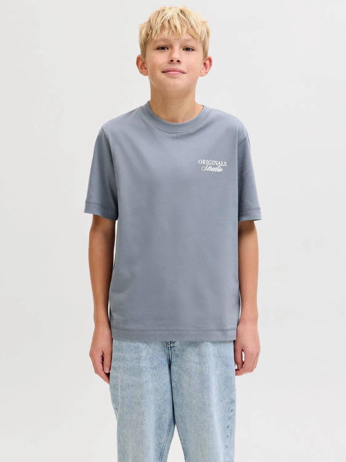 Футболка из хлопка JACK & JONES Junior, tradewinds — фото 3